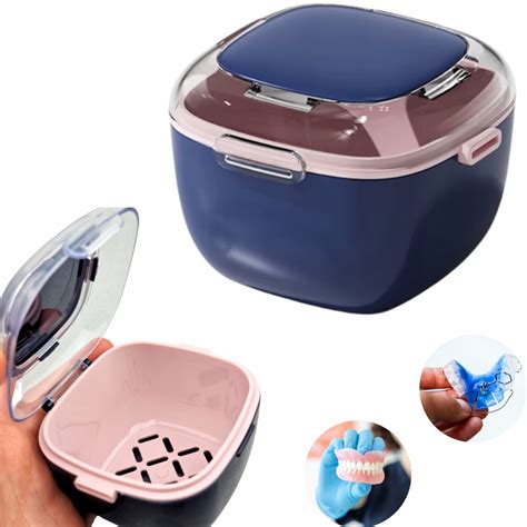 Pudełko Ortodontyczne Na Aparat Nakładki Protezę Premium Kwadratowe