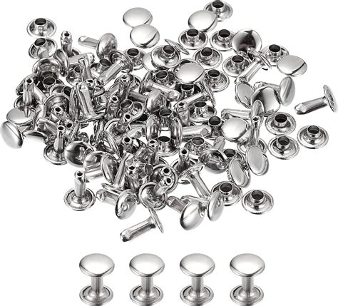 Amazon Uxcell 100 Sets Leather Rivets 8mm Double Cap Rivets 10mm