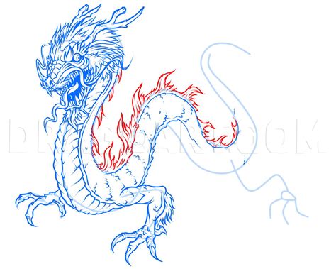 How To Draw A Japanese Dragon Step By Step Drawing Guide By