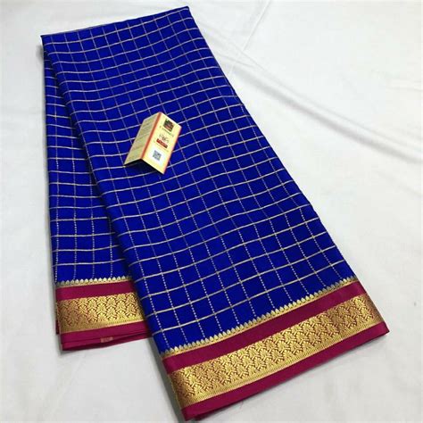 Pure Mysore Crepe Silk Sarees Length 6 3 M With Blouse Piece At Rs