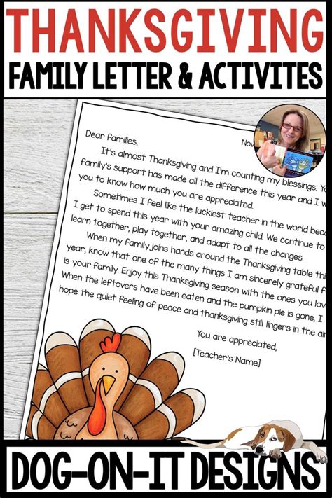 Editable Thanksgiving Letter To Students And Parents Activities Video