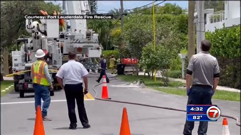 Crews Work To Fix Gas Leak That Ruptured During Installation Of Fpl