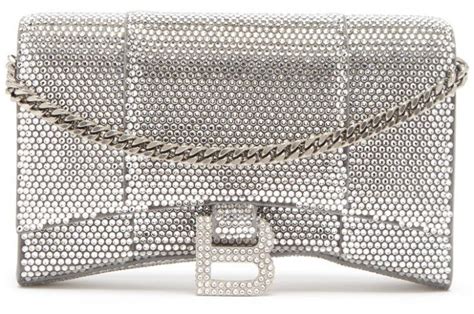 Hourglass Crystal Embellished Cross Body Bag Sandras Closet