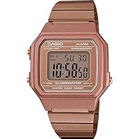 Casio Vintage B Wmr Adf Rose Gold Digital Dial Rose Gold Stainless