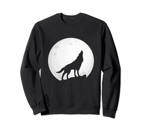 Full Moon Howling Wolf Sweatshirt Wolves Lover T