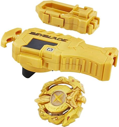 Kit Com Pião E Lançador Beyblade Burst Hasbro Dourado Br