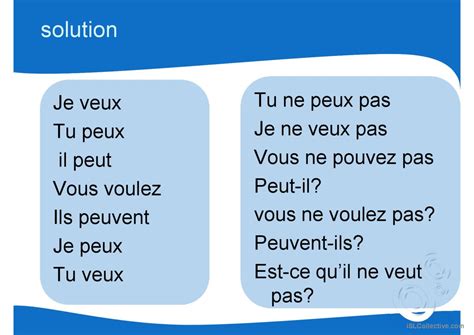 Verbes Pouvoir Et Vouloir Fran Ais Fle Powerpoints