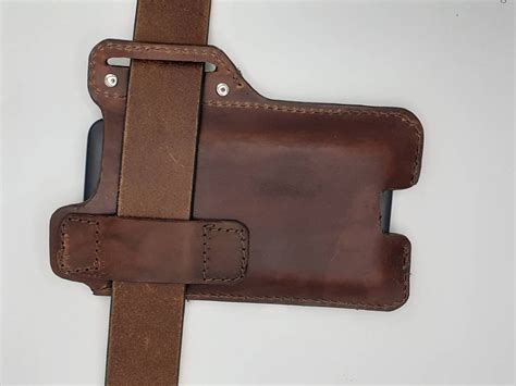 Leather Cell Phone Case For A Beltbrown Phone Casecell Phone Etsy