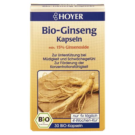 Hoyer Kologiske Ginseng Kapsler Kapsler Greenist Dk