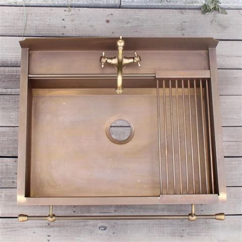 Buy Dropship Products Of Brass Bar Undermount Smooth Surface Brass Kitchen Sink Single Bowl