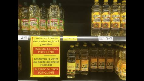 Supermercados De Ourense Limitan La Venta De Aceite De Girasol Youtube