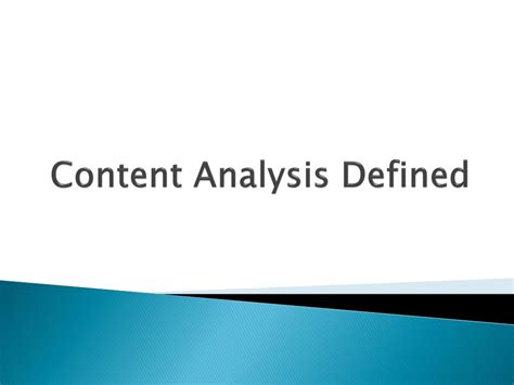 Ppt Content Analysis Defined Powerpoint Presentation Free Download Id9727849