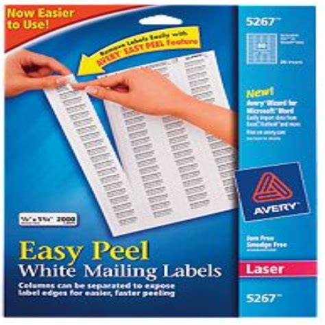 iHerb Goods, Avery Easy Peel White Mailing Labels, 5267, 2000 Labels (1 ...