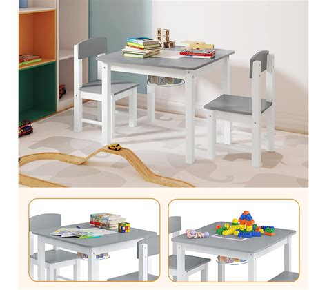 Ensemble De Table Et Chaises Pour Enfant Avec Plaque De Base De Bloc