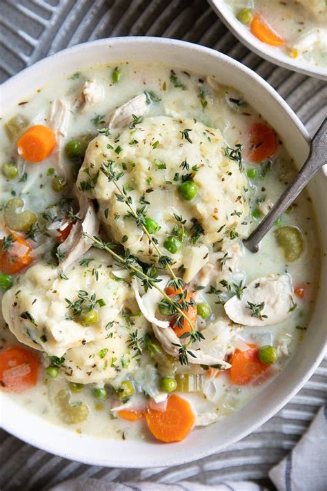 Creamy Chicken And Dumplings Recipe With Fresh Thyme