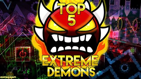 TOP 5 EXTREME DEMONS IN GEOMETRY DASH 2.1 !!! - YouTube