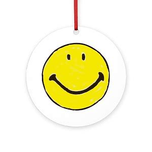 70S Smiley Face Ornaments - CafePress