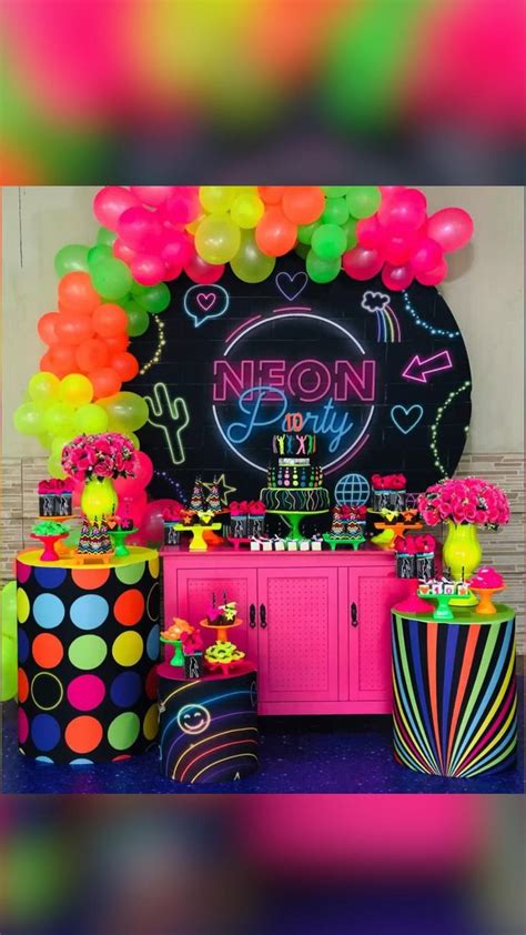 Neon Party Neon Party Neon Party Decorations Neon Birthday Party