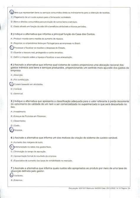 Prova Presencial Custos E Forma O De Pre Os Forma O De Pre Os E Custos