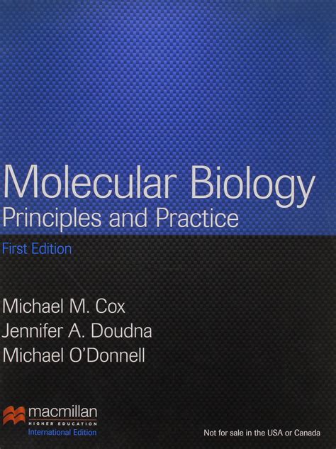 Molecular Biology Principles And Practice First Edition By Cox M