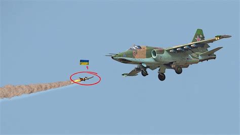 Russian Su 25 Fighter Jet Was Shot Down By A Ukrainian Anti Air Rocket