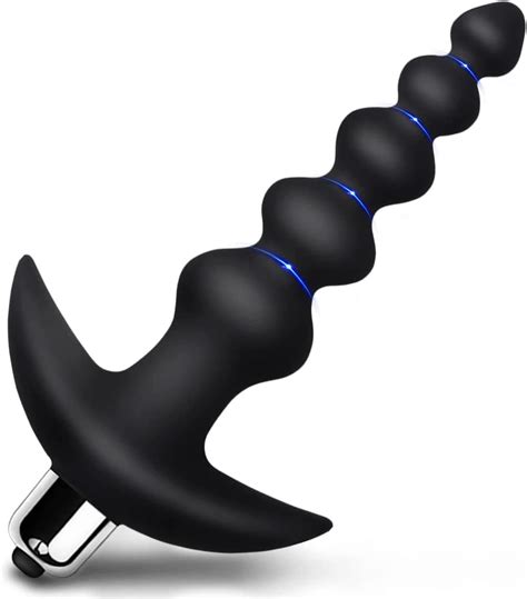 Vibrating Anal Beads Butt Plug Flexible Silicone Vibration Modes Fleshline