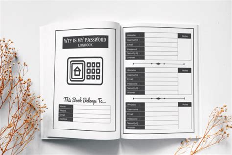 Wtf Is My Password Logbook Graphic By Designnuts Studio Creative Fabrica