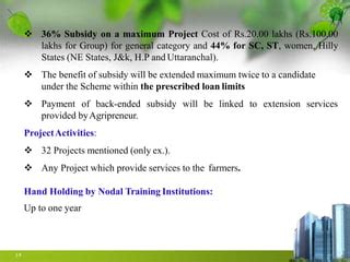 Agri Clinic And Agribusiness Services Scheme In India PPT