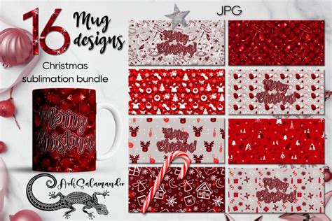 Christmas Pattern | Christmas Sublimation Mug design bundle