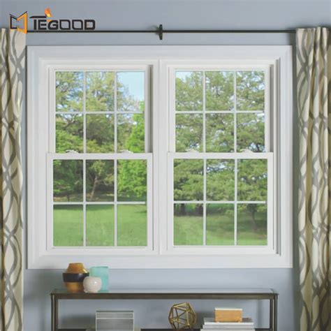 Tegood European Style Upvc Pvc Double Tempered Glazed French Windows