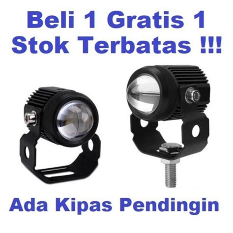 Lampu Sorot Tembak Laser Gun Mini Led D Moto Motor Mobil Watt