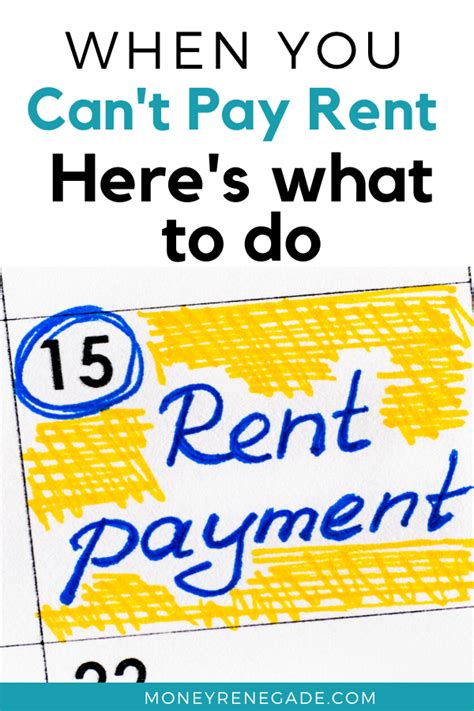 What To Do If You Can T Pay Your Rent Money Renegade