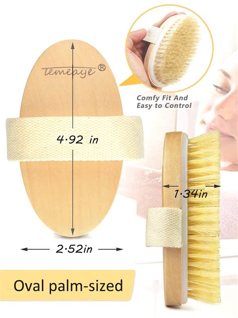 Natural Bristle Dry Brush For Skin Massage And Exfoliation Lymphatic