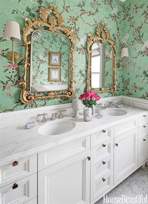 Gorgeous Wallpapered Bathrooms