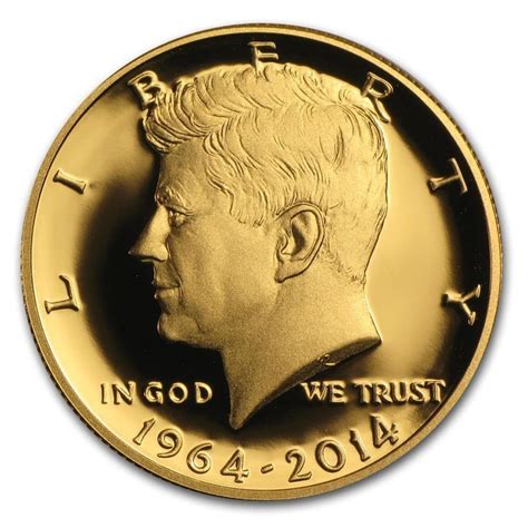 Buy 2014 W 3 4 Oz Gold Kennedy Half Dollar 50th Anniversary Proof With