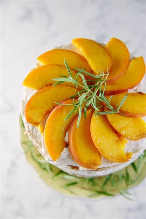 Semi Naked Peach And Rosemary Cake Grits And Chopsticks