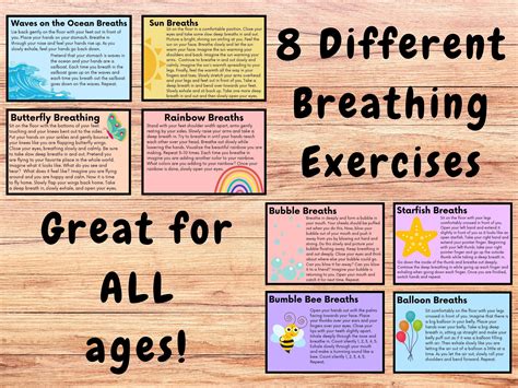 Breathing Cards For Kids Deep Breathing Exercises Etsy Canada