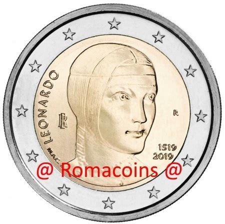 Euro Commemorative Coin Italy Leonardo Da Vinci Romacoins