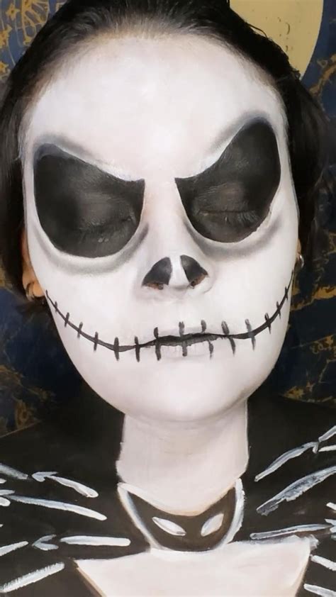 Jack Skellington Makeup Look From Tim Burtons The Nightmare Before