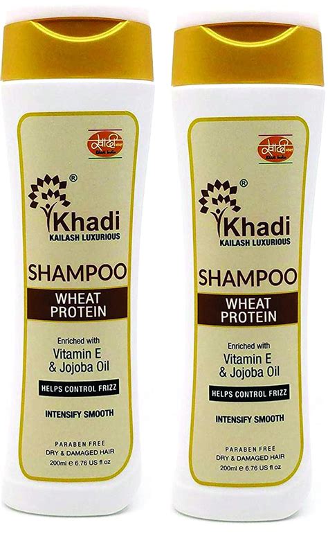 Buy Khadi Wheat Protein Shampoo Vitamin E Alovera Smooth And