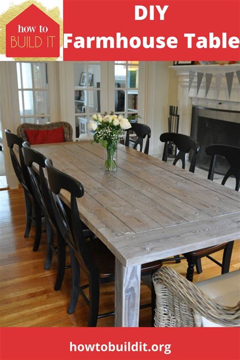 Diy Farmhouse Table Step By Step How To Build Materials List How To Build It Diy Farmhouse