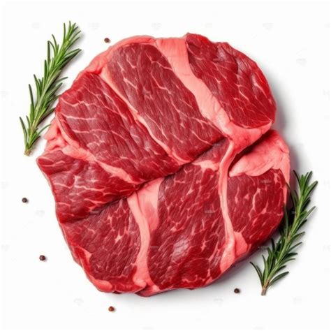 Premium Photo Fresh Beef Raw Sliced With Marbled Texture Served On