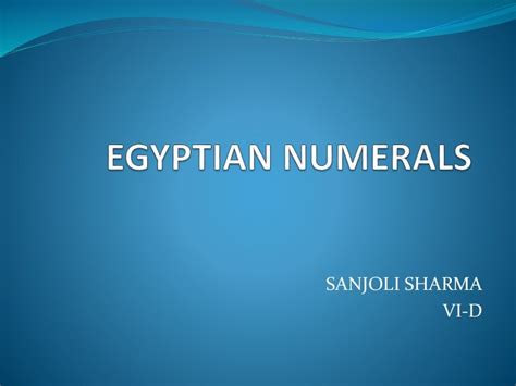 Egyptian numerals