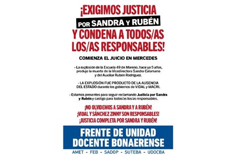 JUSTICIA COMPLETA POR SANDRA Y RUBÉN Federación de Educadores