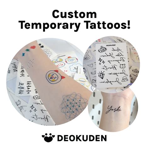 Custom Cut Per A4 Customized Temporary Sticker Tattoos By