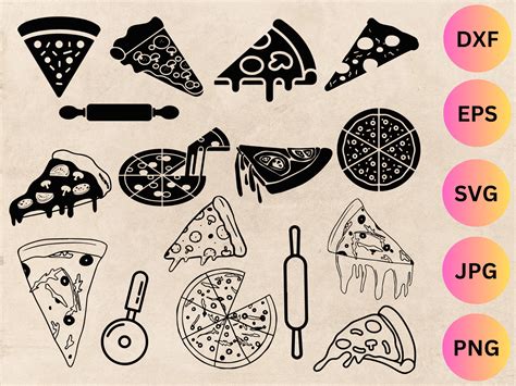 Pizza SVG Bundle Pizza PNG Bundle Pizza Slice Svg Pizzas Etsy