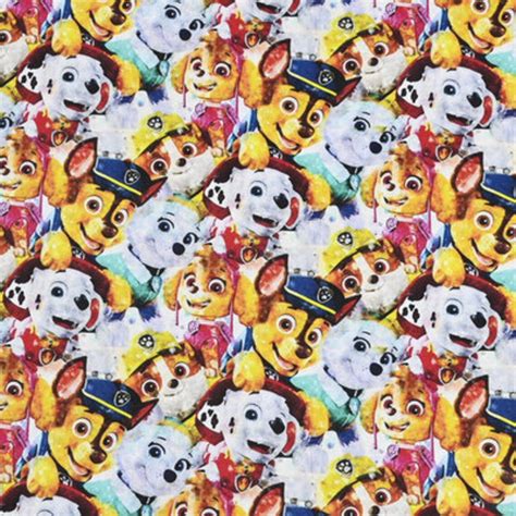 Paw Patrol Fabric Good Pups Fabric Cotton Cartoon Fabric Etsy