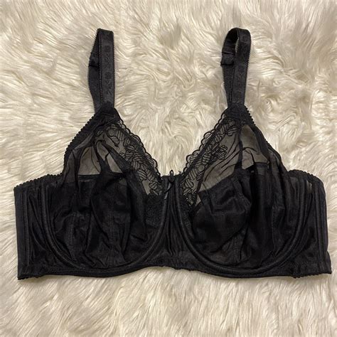 Cacique D Bra Black Sheer Full Coverage Underwire B Gem