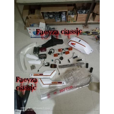 Jual PAKET BODY FULLSET HONDA WIN 100 WARNA PUTIH MUTIARA TANGKI PLUS