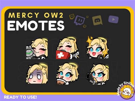 Mercy Overwatch 2 Version Emote Set Twitch Emotes Pack Etsy Canada